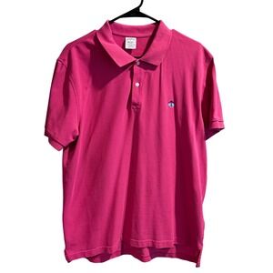 Brooks Brothers Mens Performance Polo Shirt Slim Fit Pink Size XL Cotton